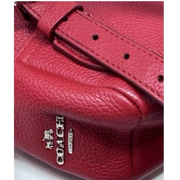 Coach red leather mini drawstring back pack - Picture 11 of 11